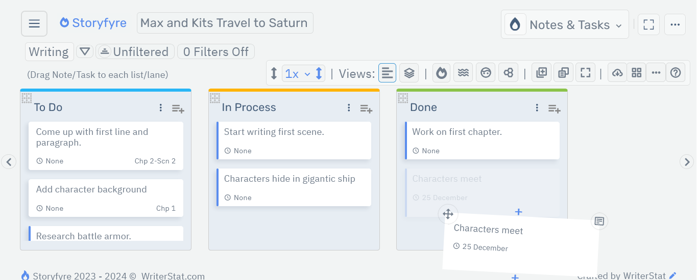 Storyfyre Notes & Tasks Note/Task/Text Move/Drag Off Screen