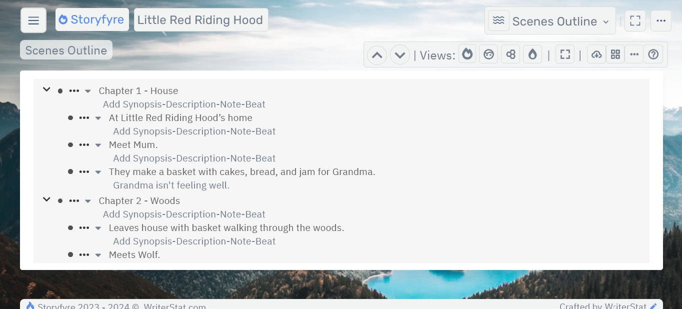 Storyfyre Scenes Outline