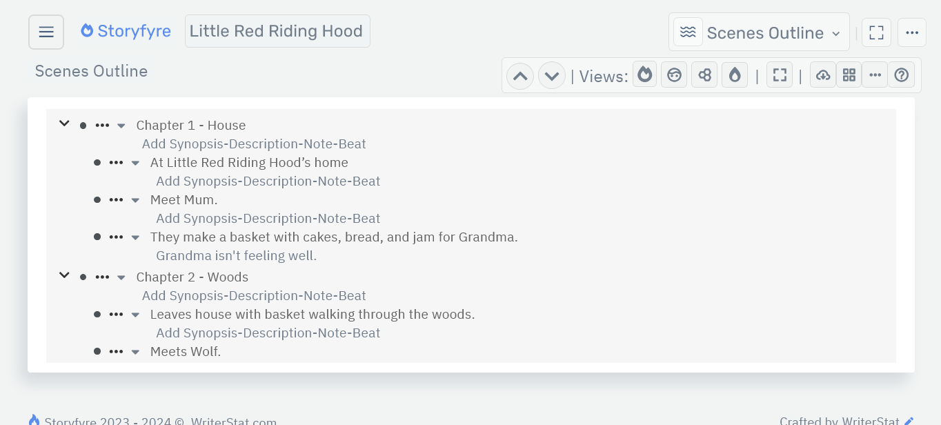 Storyfyre Scenes Outline