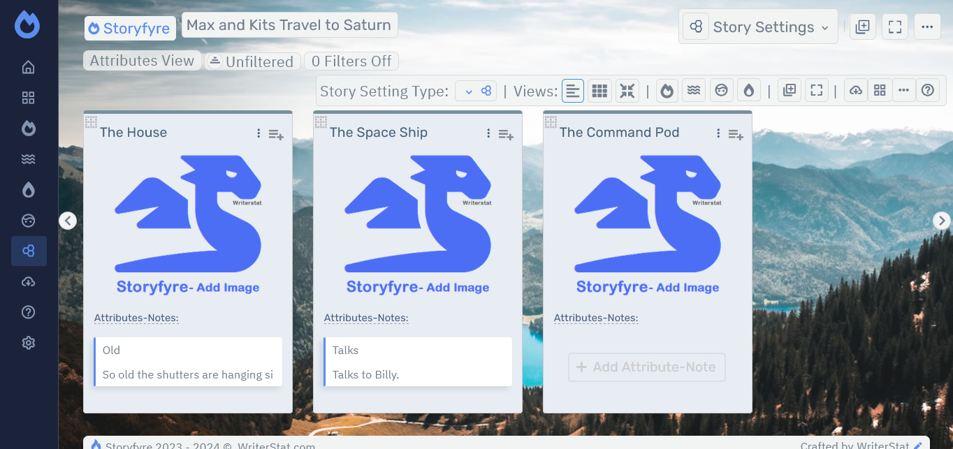 Storyfyre Left Hand Hover Action Menu