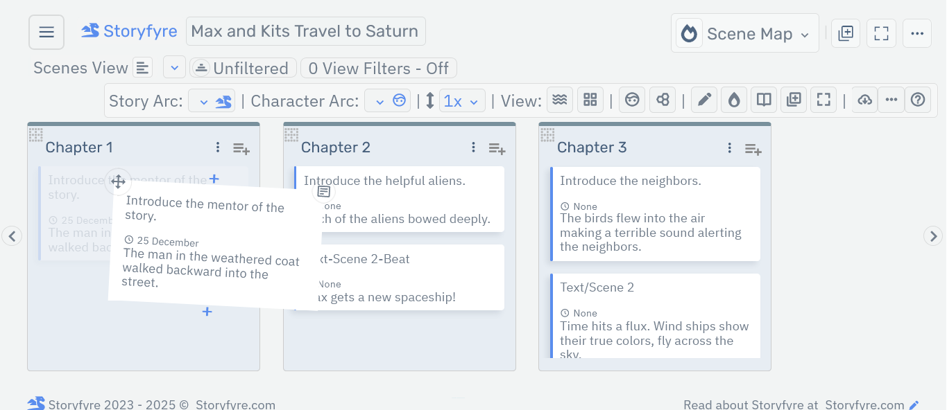 Storyfyre Scene Map Scene Move/Drag
