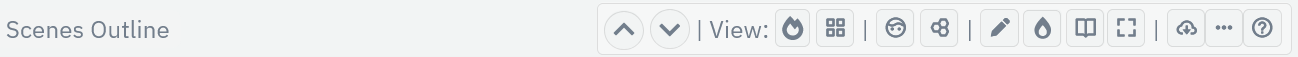 Storyfyre Scenes Outline: Toolbar